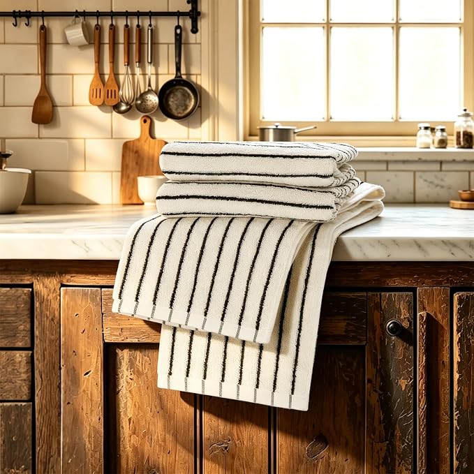 Striped Kitchen Towels for Family: Decorative Classic - Image 3