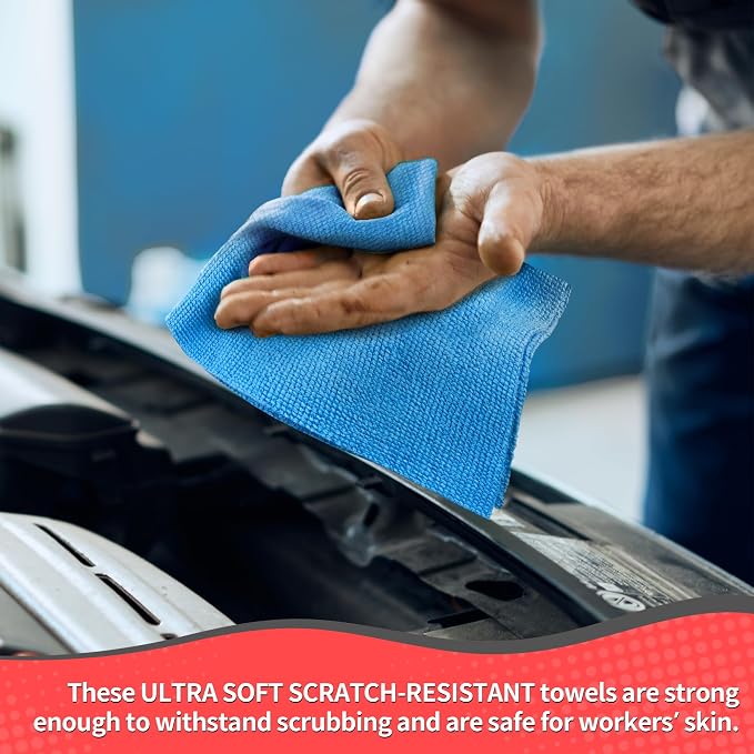 Shop Towels, 100 Pack Microfiber Towels - Image 6