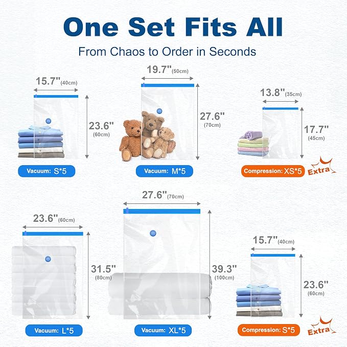 HOUSE DAY 30 Pack Vacuum Storage Bags - Image 6
