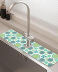 Patterned Sink Faucet Mat Kitchen Splash Guard Super Absorbent Drying Mat by BnhjsdwTablecloth