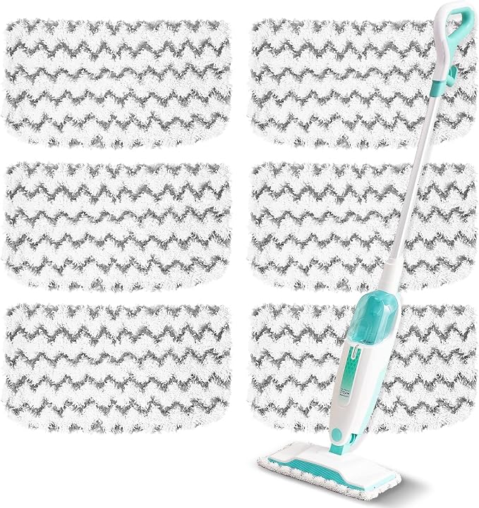 6 Pack Steam Mop Replacement Pads Compatible by YHOVID