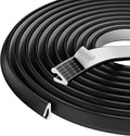 V Shape Thin Foam Weather Stripping Door Frame Seal Strip 33FT Black, Draft Stopper, Insulation Winter, Weatherstripping, Gap Sealing, Soundproofing, Self-Adhesive Used for Exterior Front Door Side