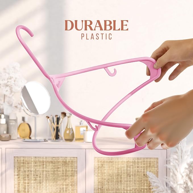 Plastic Hangers 20 Pack Pink - Image 4