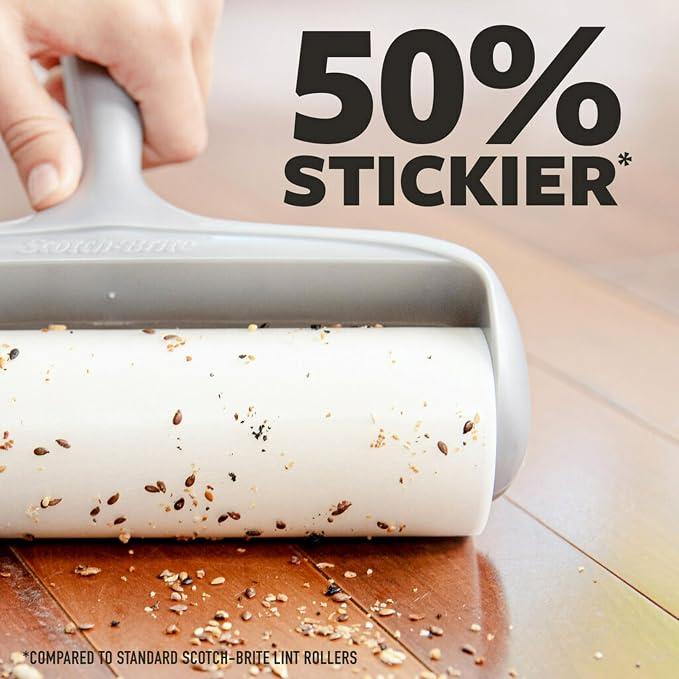 Scotch-Brite 50% Stickier Large Surface Lint Roller, Works Great On Pet Hair - Image 2