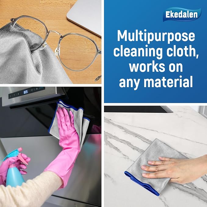 Ekedalen Microfiber Cleaning Cloth Lint Free Glass Polish - Image 5