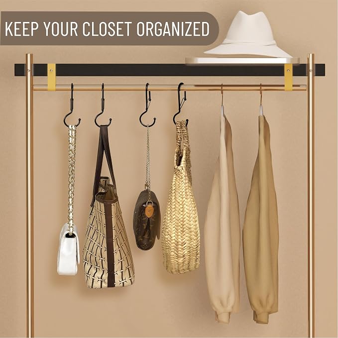 6 Purse Hanger for Closet. Tote Hanger. S-Shaped Hooks S Hooks Twist Design. - Image 4