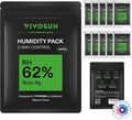 VIVOSUN 62% RH Two-Way Humidity Control Packs, Size 4 g, 10 Packs for Storing 1/2 oz, Moisture Balancer with RH Indicator Card for Food & Herb Storage