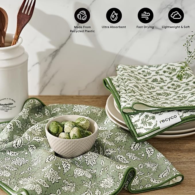 RECYCO Waffle Kitchen Towel Set of 2 - Image 3