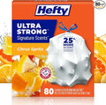 Hefty Ultra Strong Signature Scents 13G Trash Bags, Citrus Spritz, 80ct | 13 by Hefty