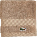 Lacoste Heritage 100% Supima Cotton Wash Cloth 13" x 13", Sand | Highly by Unknown