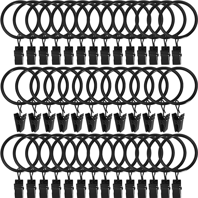 40 Pack Metal Curtain Rings by AMZSEVEN