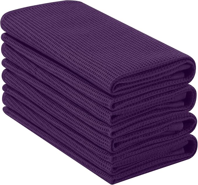 Homaxy 100% Cotton Waffle Weave Kitchen Towels, 4 Pack by Homaxy