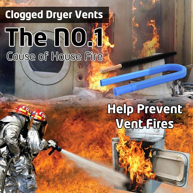 PetOde 2Pcs Dryer Vent Cleaner Kit Universal Vacuum Hose Attachment & Brush | - Image 7