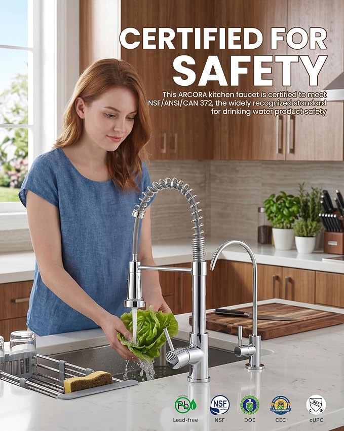 Kitchen Faucet and Water Filter Faucet: Chrome Kitchen Sink Faucet - Image 2