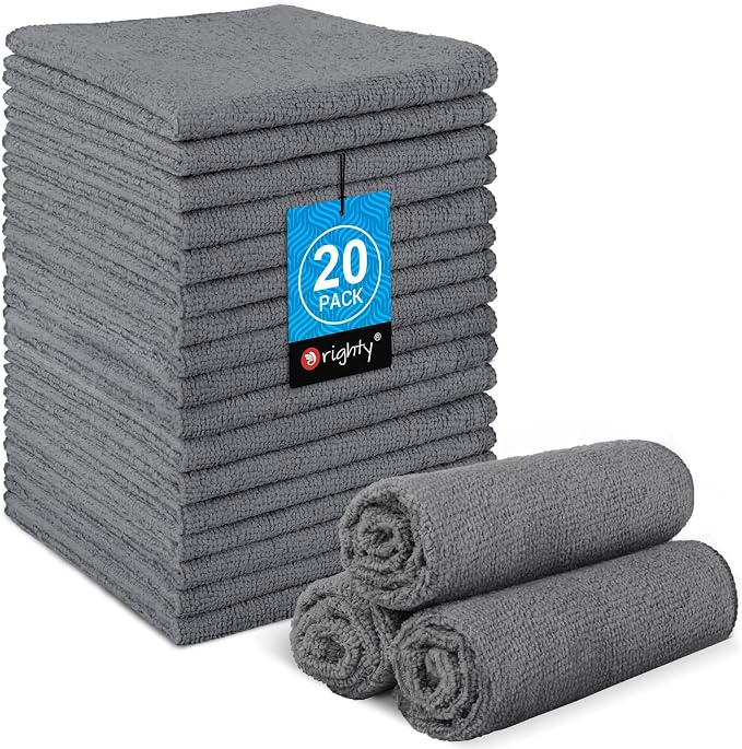 Orighty Wash Cloths, Face Towels 12x12 Inch 20 Pack by AllRightinOrighty