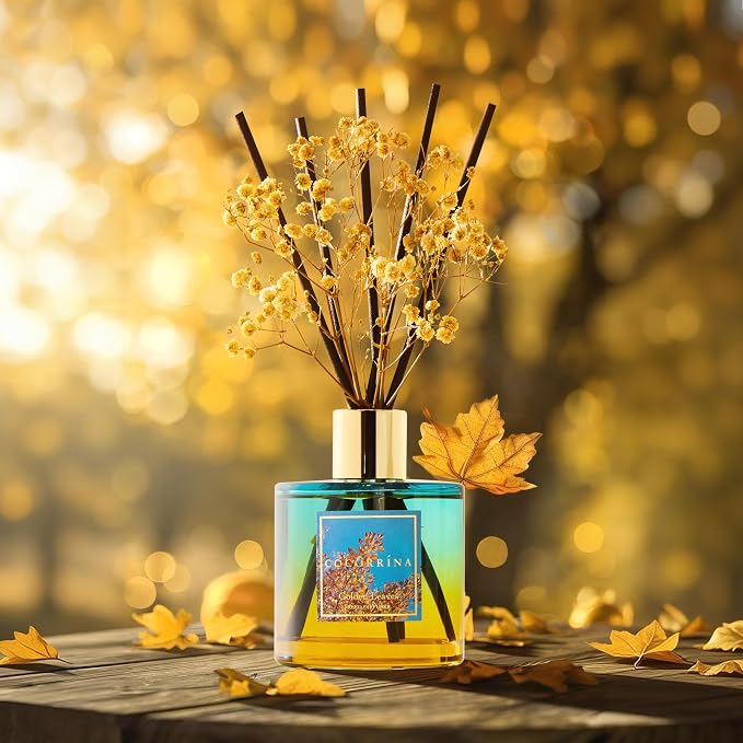 Reed Diffuser - Golden Leaves Reed Diffuser Set - Image 4