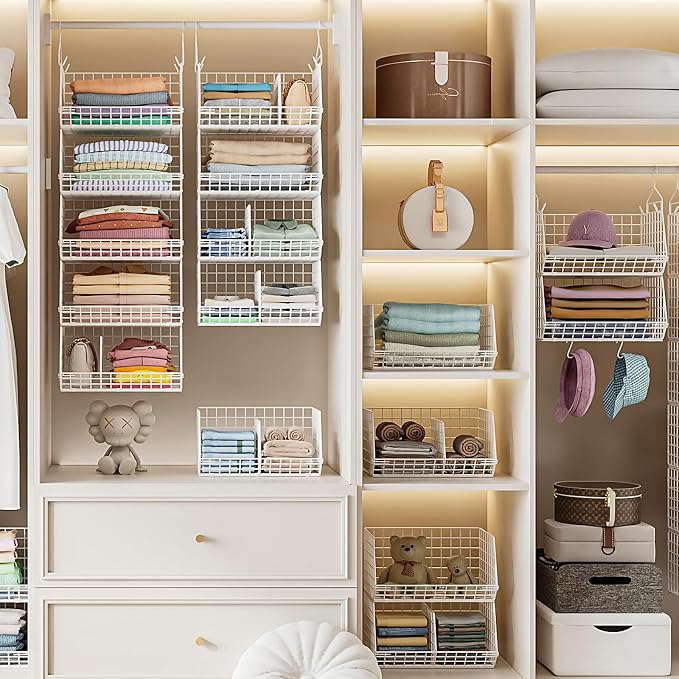 6 Tier Extra Large Hanging Closet Organizer, Closet Storage Hanging - Image 7