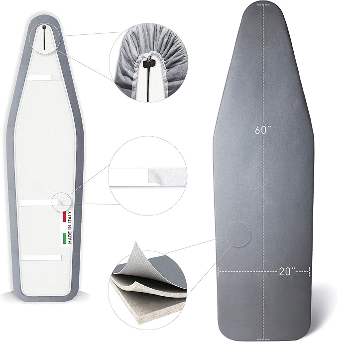 TIVIT Ironing Board Cover 20 x 60 – Made in Italy, Alumitek PRO Heat-Reflective - Image 3