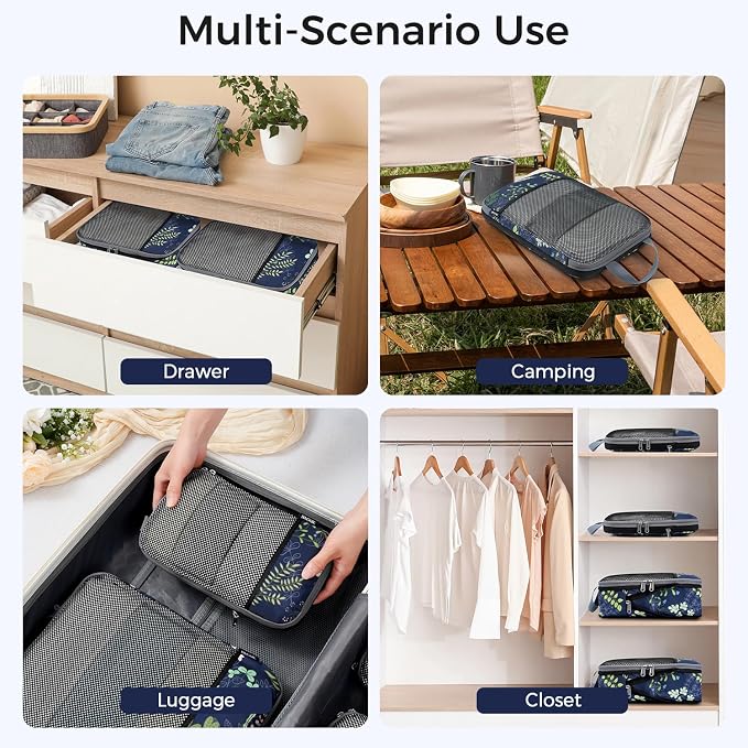 BAGAIL 4 Set/6 Set/8 Set Compression Packing Cubes Travel Accessories - Image 7