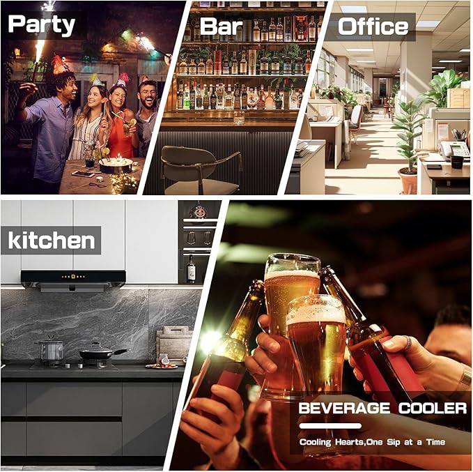 3.1 Cubic Feet Mini Fridge,110 Can Freestanding Beverage Refrigerator with Glass Front Door for Soda, Beer Under Counter Small Refrigerator with Adjustable Shelves and Digital Display(Silver)