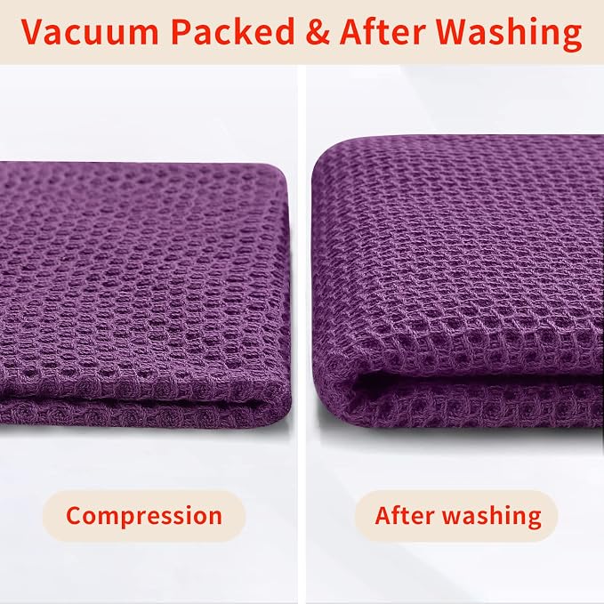 Homaxy 100% Cotton Waffle Weave Kitchen Dish Cloths 6-Pack, Ultra Soft - Image 7