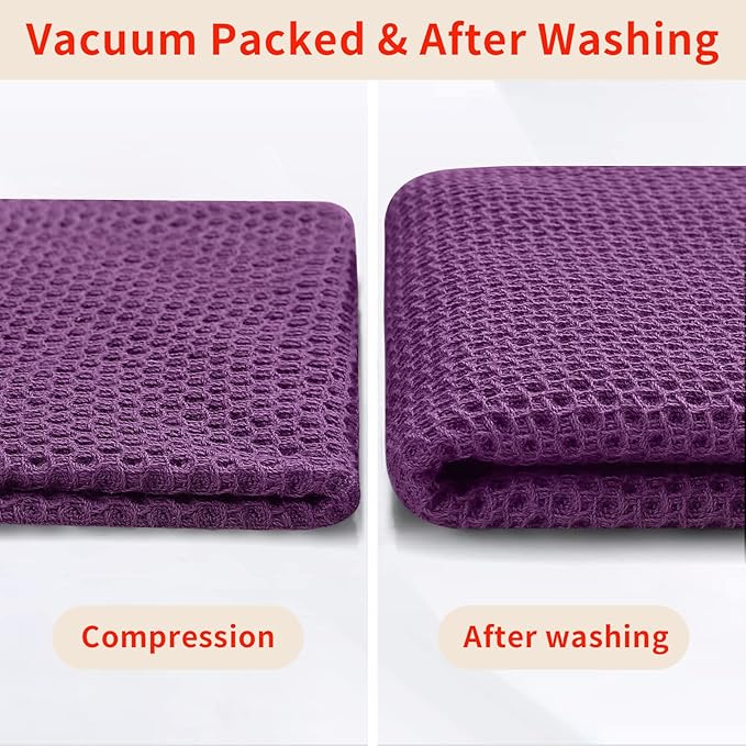 Homaxy 100% Cotton Waffle Weave Kitchen Dish Towels 4-Pack, Ultra Soft - Image 7