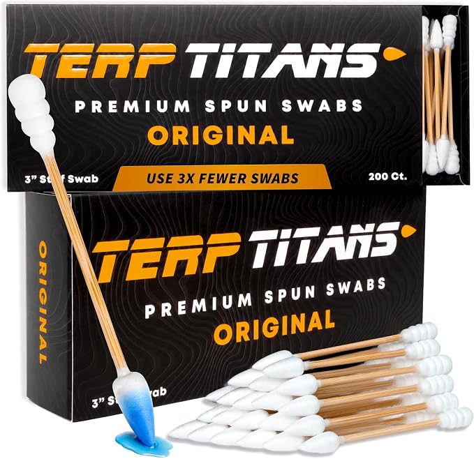 TerpTitans Original – Bamboo Cotton Swabs | Dual-Tip: Spiral by Hygenix