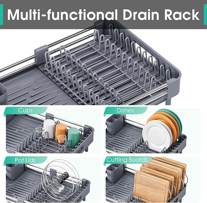 TOOLF Expandable Dish Drying Rack - Image 4