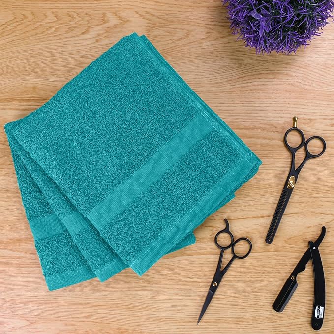 Utopia Towels Salon Towels, 16x27 in, 100% Cotton, Turquoise | Highly Absorbent - Image 3