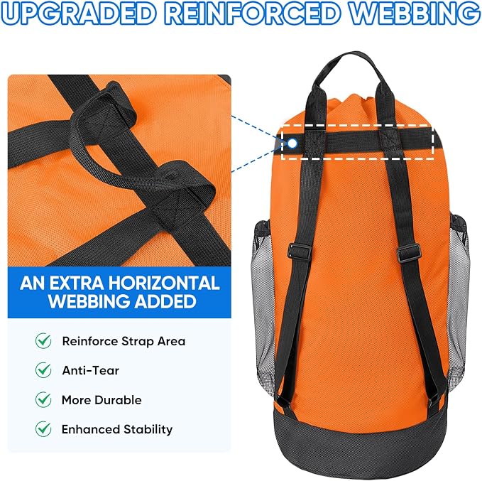 BALEINE 150L Laundry Bag Backpack, 900D Oxford Fabric Large Travel Laundry Bags - Image 2