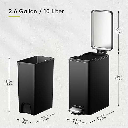 EKO Small Bathroom Trash Can - Image 2