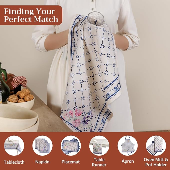 Maison d' Hermine Kitchen Towels Set of 3 Reusable 100% Cotton 27.50" x 20" - Image 4