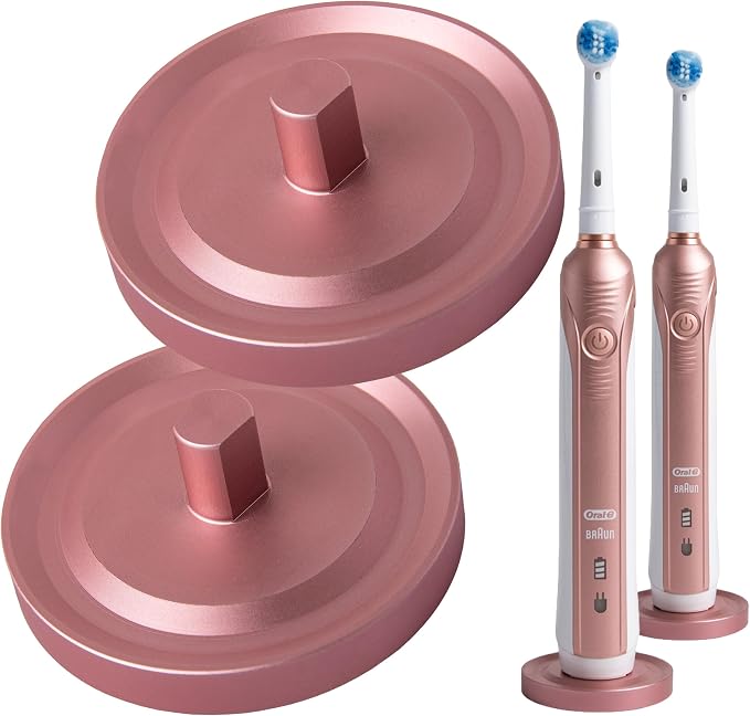 Oral-B Compatible Electric Toothbrush Holder, Rose Gold Aluminium Base by Relsy