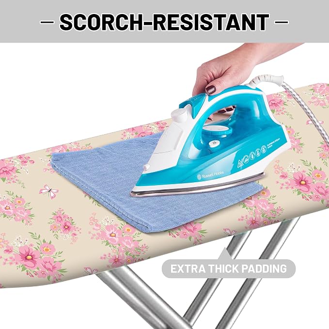 Extra Thick Ironing Board Cover and Pad, 15x54 Ironing Board Cover, Resist - Image 4