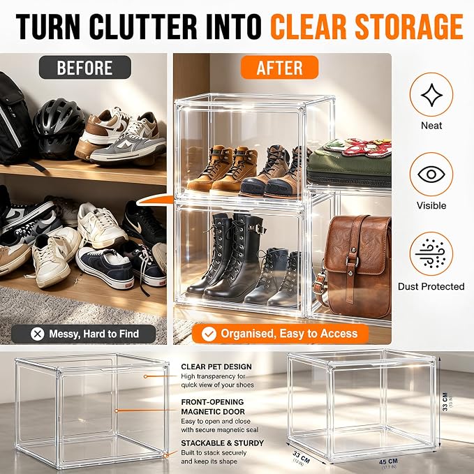 XXX-Large Extra Large Boot & Shoe Acrylic Display Case 17.3'', 1 Pack - Image 5