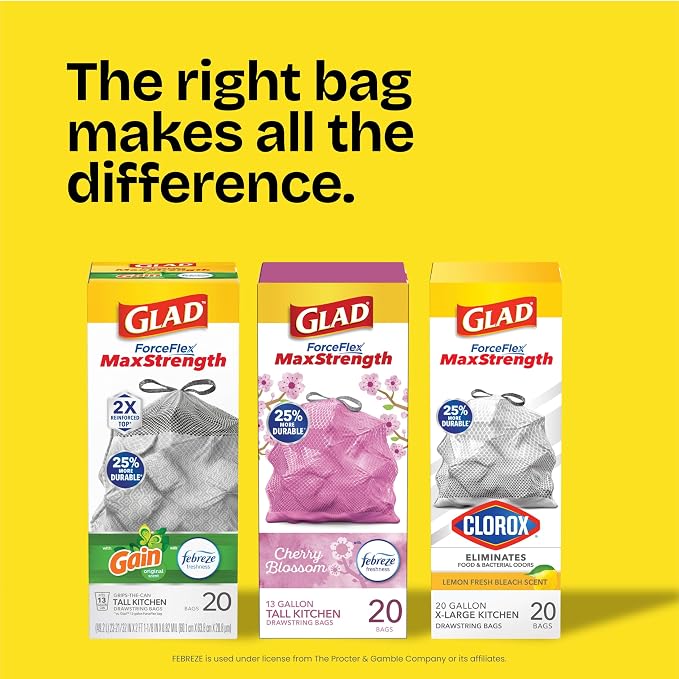 Glad ForceFlex MaxStrength Tall Kitchen Trash Bags, Rip and Leak Resistant - Image 9