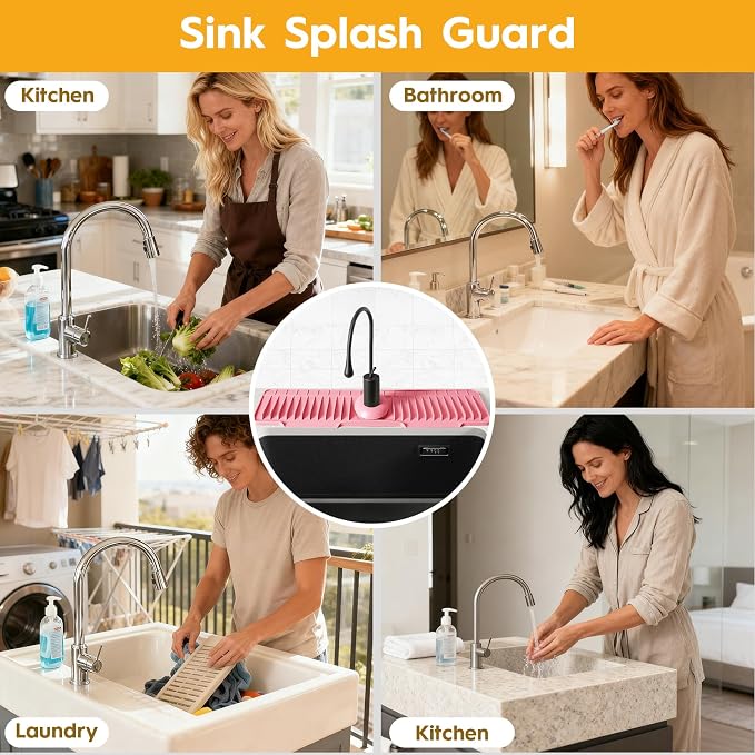 24" Silicone Faucet Mat for Kitchen Sink of The Lastest, Kitchen Sink Water - Image 8