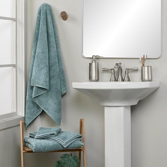 SKL Home CloudSoft Washcloth Set, 100% Cotton Luxury, Teal | Premium spa-level - Image 5