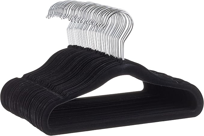 Amazon Basics Kids Space Saving Velvet Non-Slip Clothes Hangers by AmazonBasics