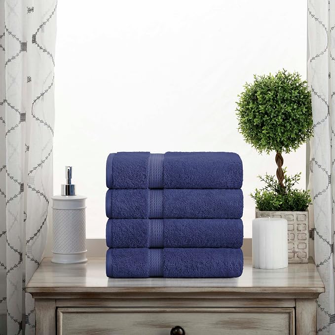 SUPERIOR Egyptian Cotton Plush & Absorbent, Hand Towel Set of 4, Soft Luxury - Image 2