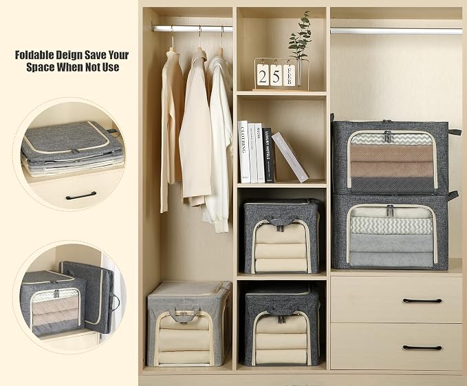 3 Openings Large Clothes Storage Bins - Image 5