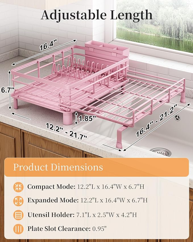 SAYZH Expandable Dish Drying Rack - Image 2