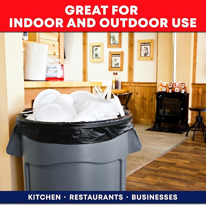 Tasker Contractor Garbage Bags 55 Gallon, 3 Mil Black Contractor Garbage Bag - Image 5