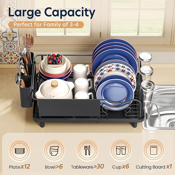 KINGRACK Dish Drying Rack for Kitchen Counter, Dish Drainer - Image 2