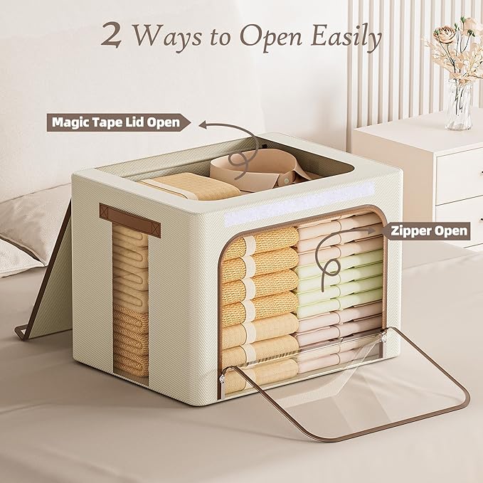Yecaye Foldable Large Clothes Storage Bins - Image 6