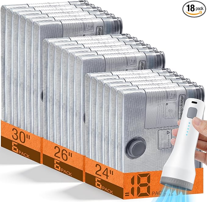 18 Pack Vacuum Storage Bags for Travel by lezecur