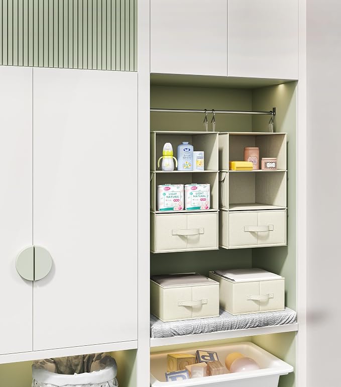 2 Pack 3-Shelf Hanging Closet Organizer - Image 6
