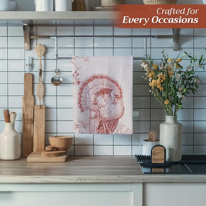 Maison d' Hermine Kitchen Towels Set of 3 Reusable 100% Cotton 27.50" x 20" - Image 5