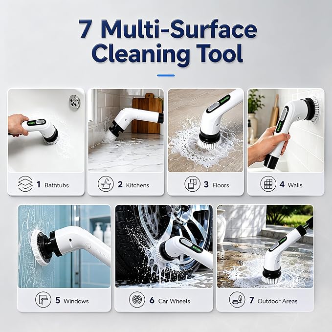 Highyes Electric Spin Scrubber for Bathroom - Image 7
