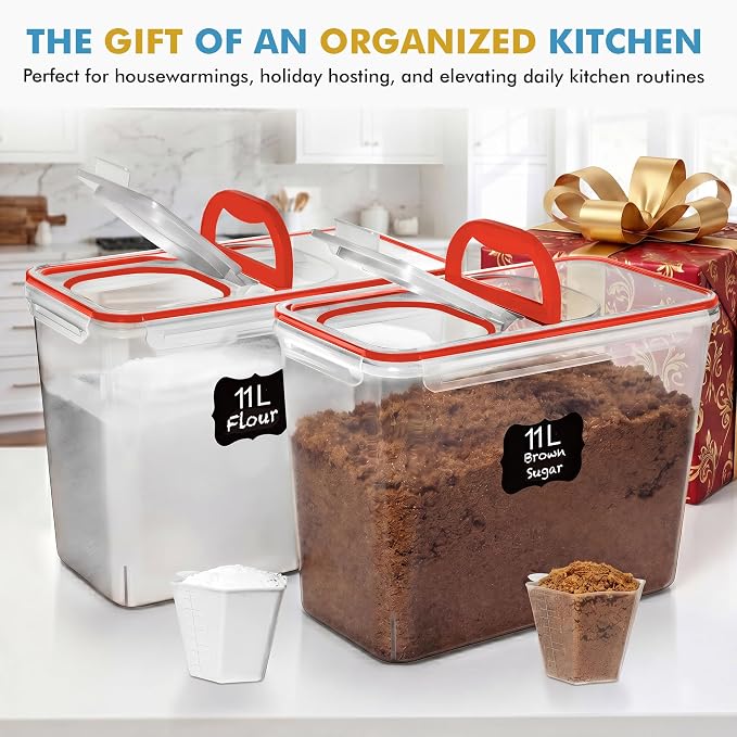 Shazo 2 PC Flour Sugar Storage Containers - Image 9
